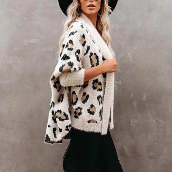 Cozy Up Leopard Print Fuzzy Cardigan - Picture 7 of 11